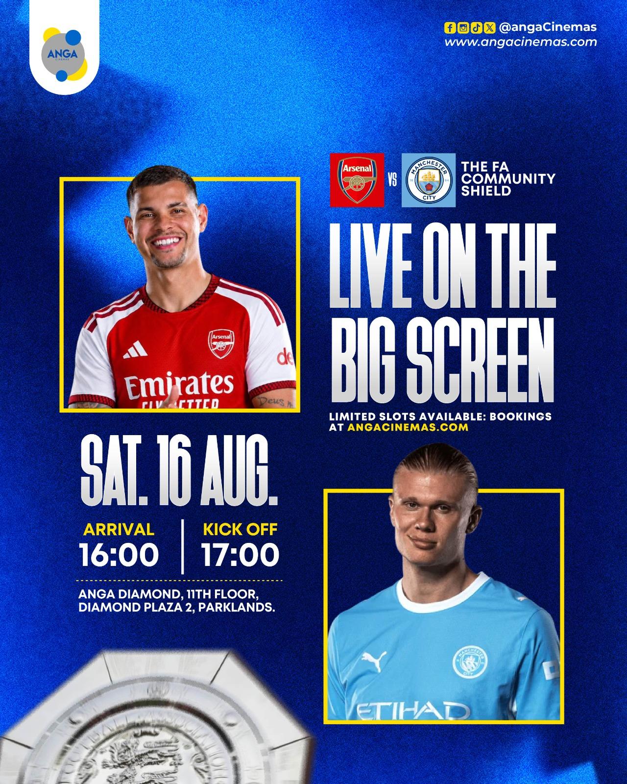 The FA Community Shield Live on Big Screen August 16th, 2026 4:00 PM
